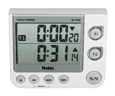 Robic M703 Twin Game and Activity Timers with Flashing LED and Multiple Alarm Option