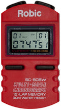 Robic SC-505W is the most popular stopwatch anywhere. Easy enough for Mom and Dad, powerful enough for a Coach. Red