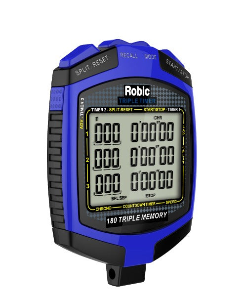 Robic SC-899 Triple Timer- Single, Double or Triple Stopwatch, Speed or Countdown Timer
