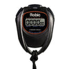 Robic SC-429 Easy to Use, High Precision Stopwatch Water Resistant 2 Memory Stopwatch, Black