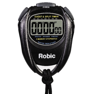 Robic SC-539 Single Event Timer and 2 Memory Recall Split Stopwatch- Black