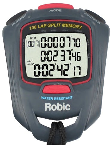 Robic SC-717W 100 Dual Memory Three Line Display Stopwatch